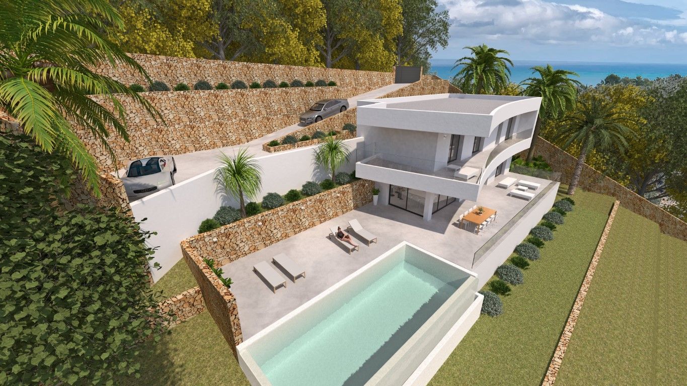 Villa nouvellement construite avec vue sur la mer à vendre à Javea